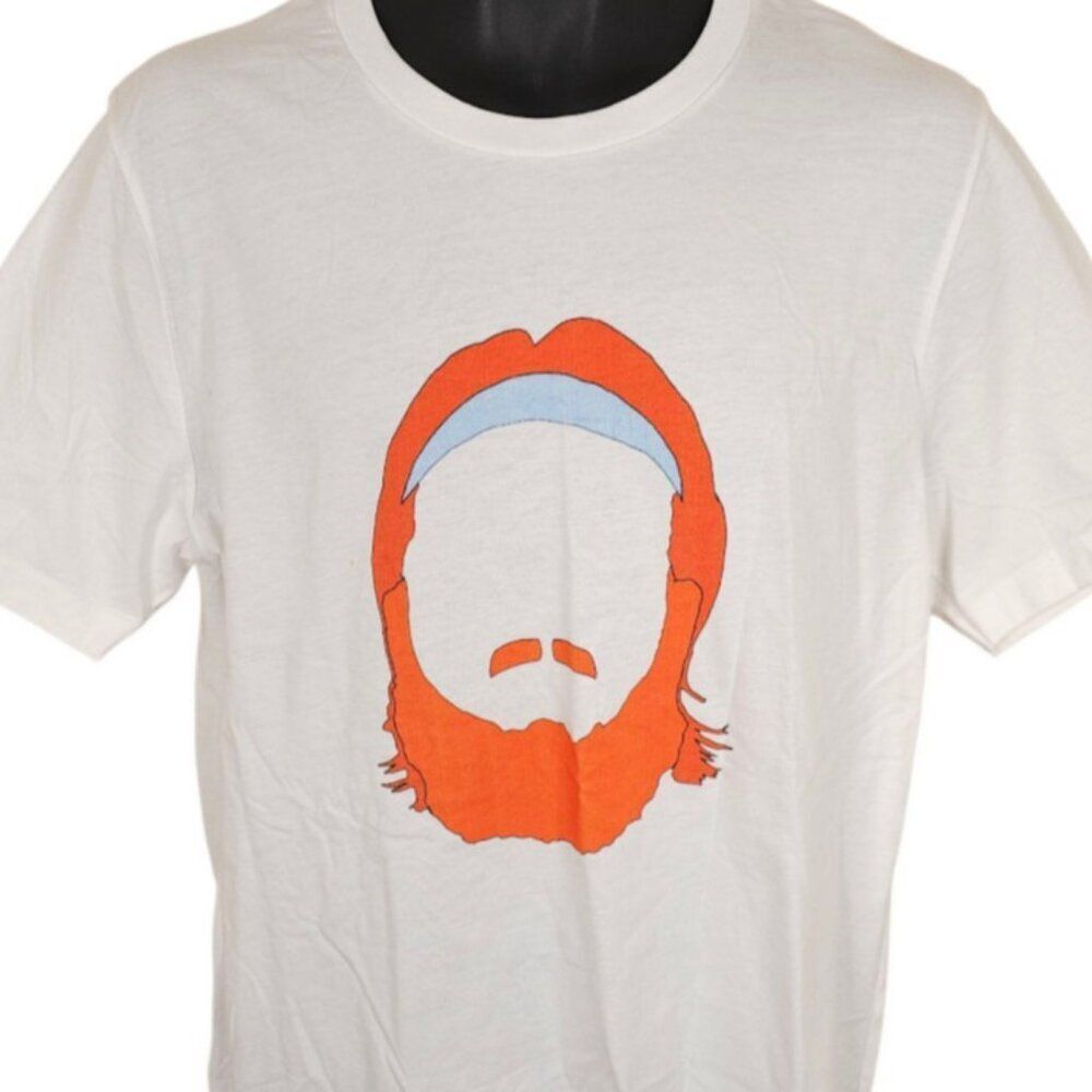 Action Bronson T Shirt Mens Size Large White Ginger Beard Rapper Hip Hop